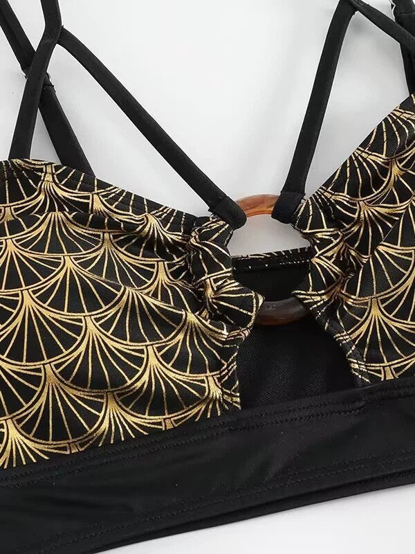 Dame Højbinding Bikini Sæt med Strop BH Design Stilla