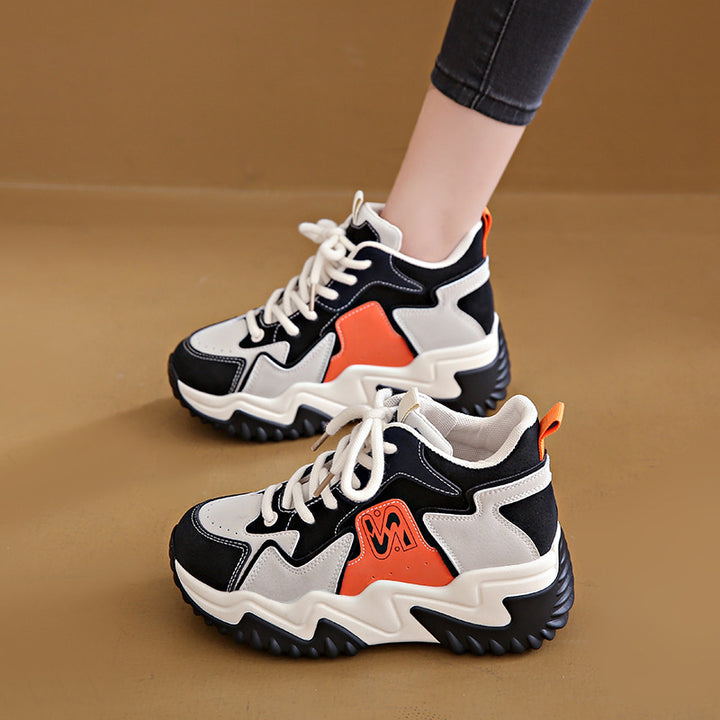 Dame Chunky Sneakers med skridsikker sål og åndbar mesh-konstruktion Stilla