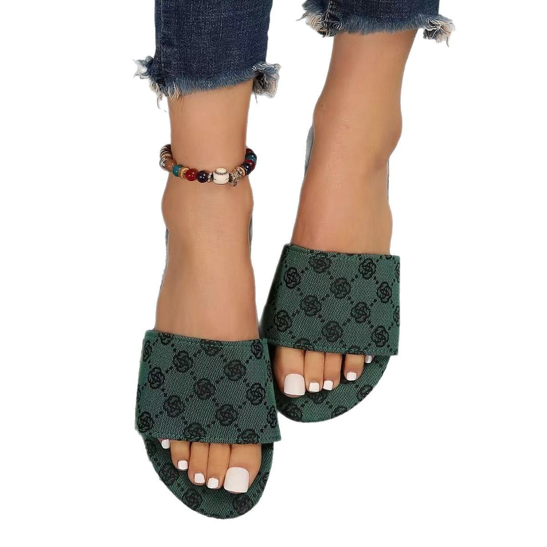 Dame mode sandaler med bred rem og skridsikker sål Stilla