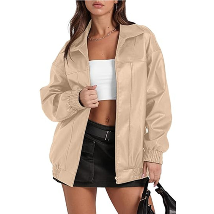 Dame casual overgangsjakke med elastiske manchetter og moderne snit Stilla
