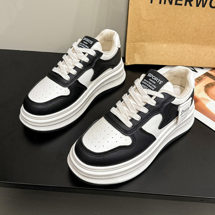 Dame Sporty Platform Sneakers med åndbart overfladestruktur og struktureret sål Stilla