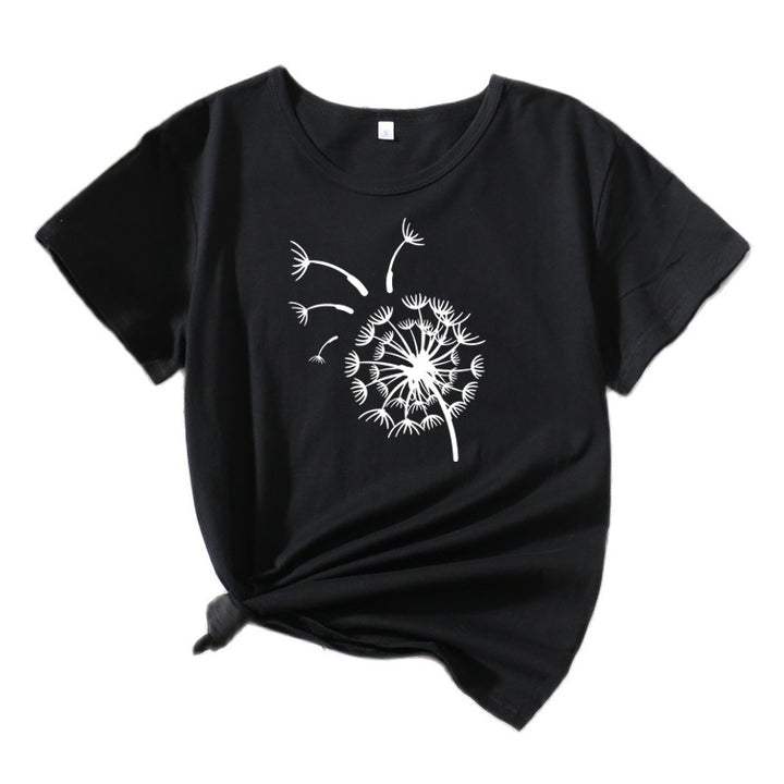 Kvinder Relaxed Fit Løvehud Grafik T-Shirt Stilla