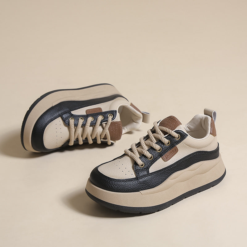 Dame sporty sneakers med tyk sål og innovativ overfladestruktur Stilla