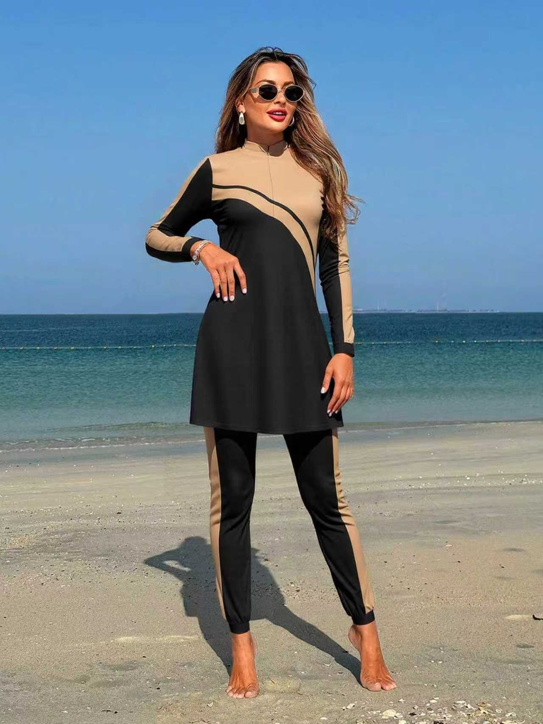 Dame Sport-overdel med elegant leggings Skovae