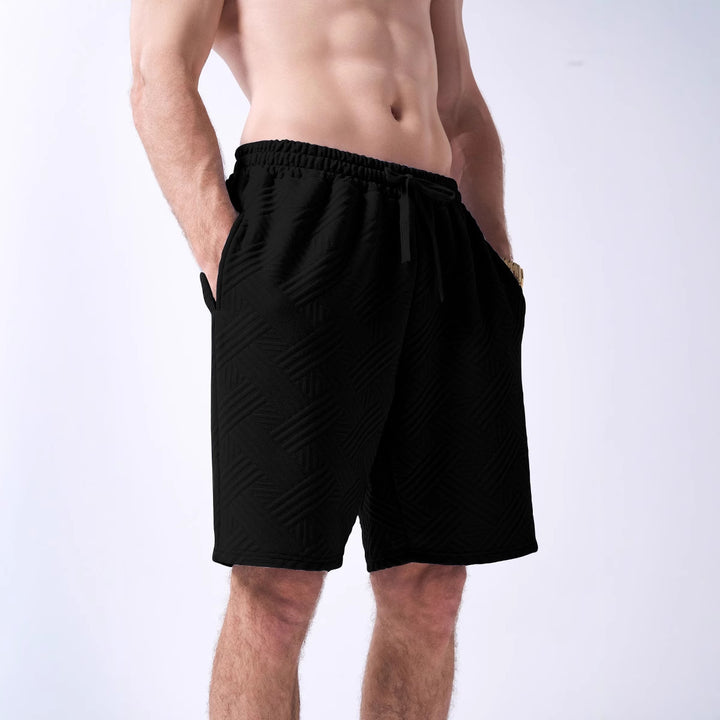 Herrer fritids shorts med moderne strukturdesign Stilla