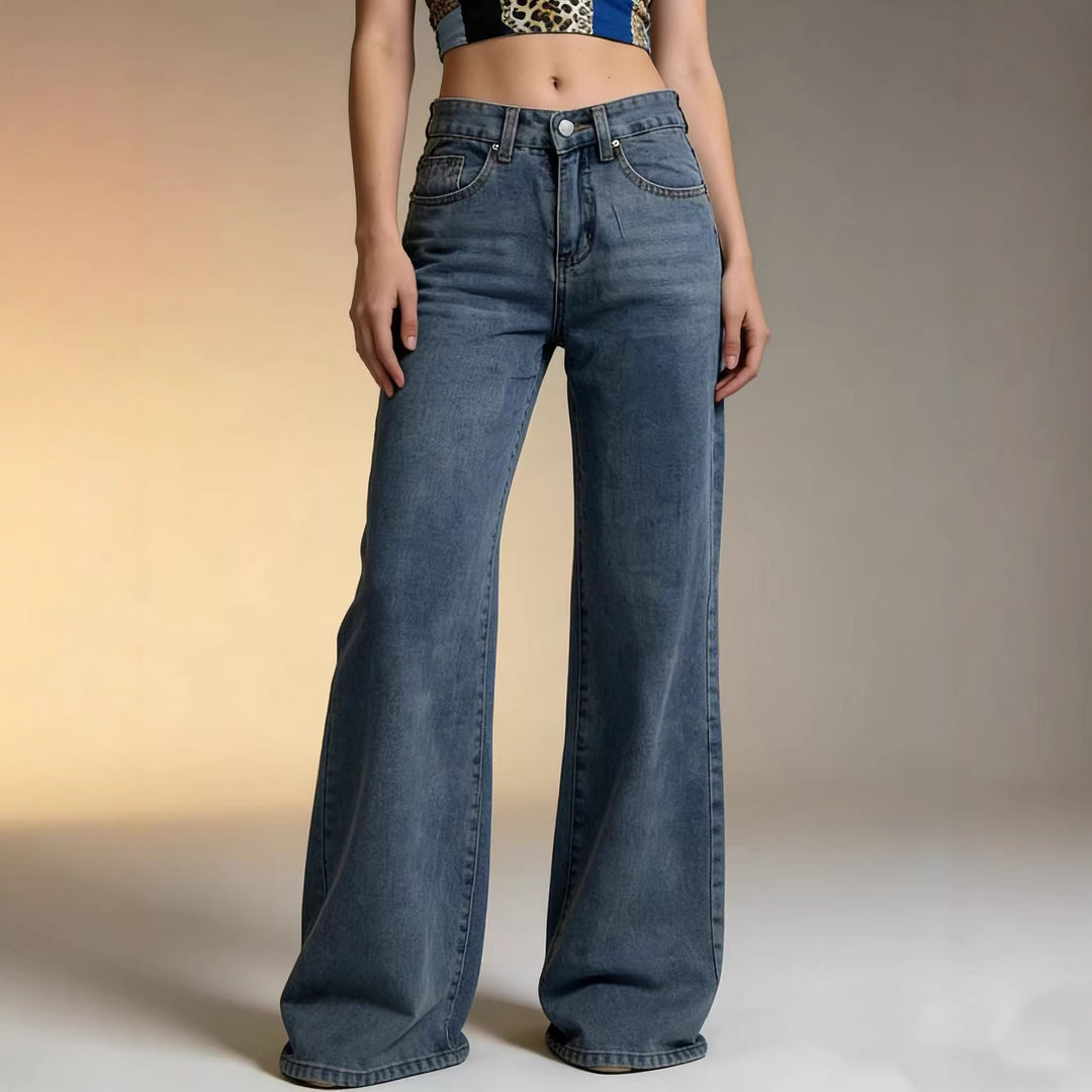 Dame Vidde High-Waist Jeans med særlige syningsdetaljer Skovae