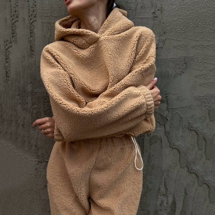 Dame Fleece-Hoodie og Joggingbukser Sæt Stilla