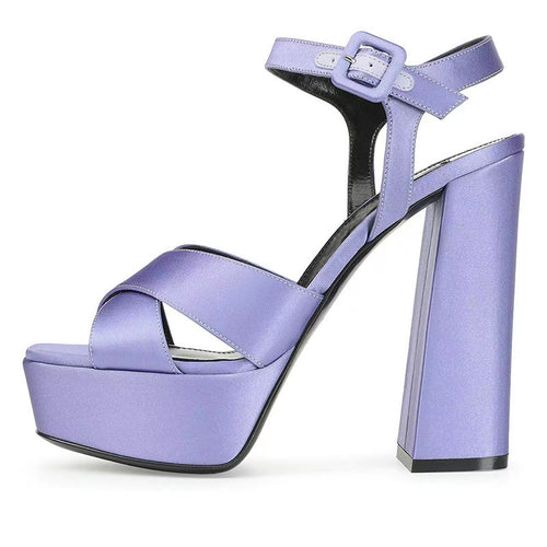 Femme Stilfulde Metallic Platform-Sandaler Stilla