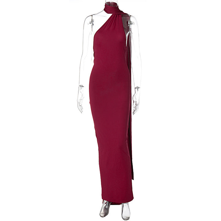 Damer Elegant One-Shoulder Aftenkjole Skovae