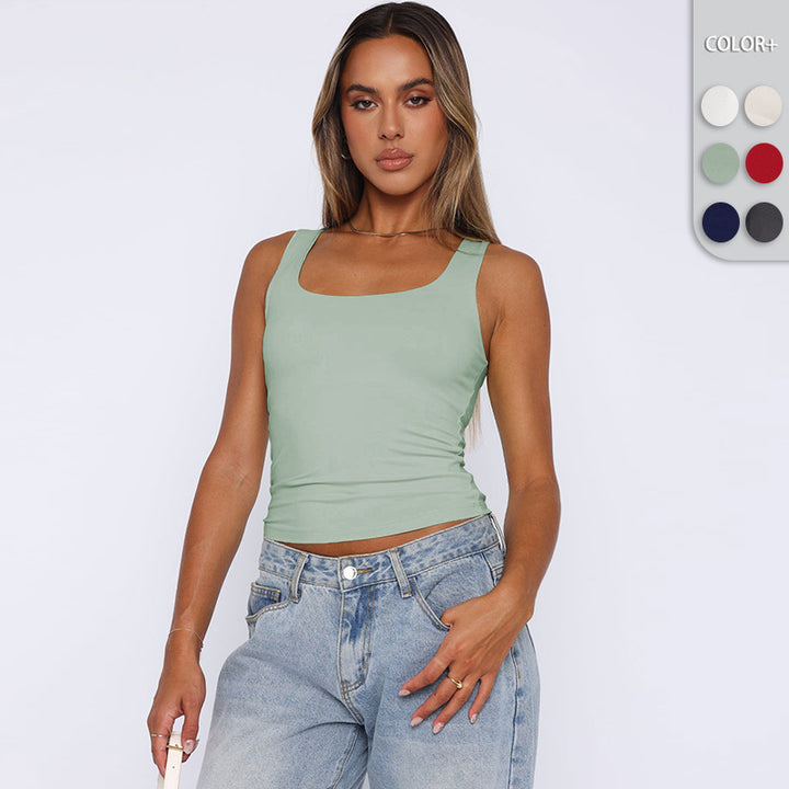Dame Figurtilpasset Tanktop med firkantet Udsnit Stilla