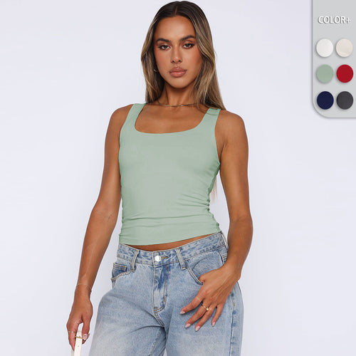 Dame Figurtilpasset Tanktop med firkantet Udsnit Stilla