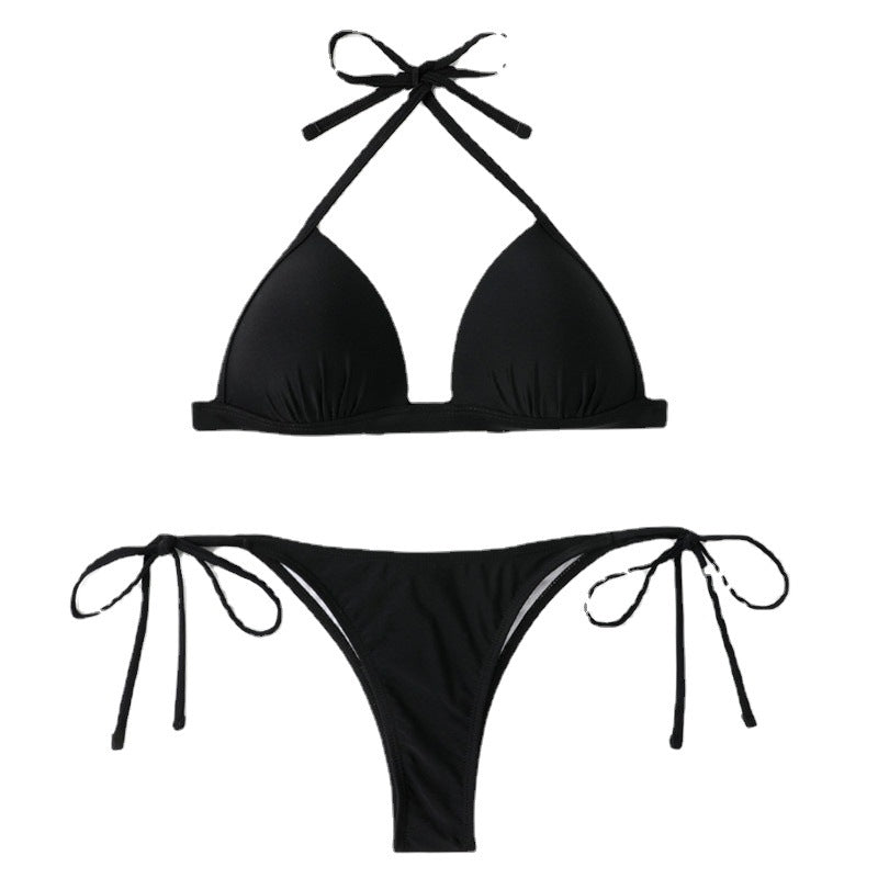 Dame trekant-bikini med justerbare snøringsdetaljer Stilla