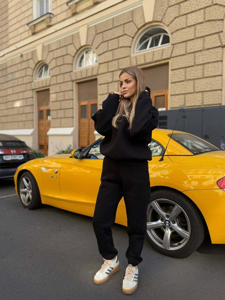 Kvindernes Cozy Leisure Loungewear Sæt med Hætte og Løs Pasform Skovae