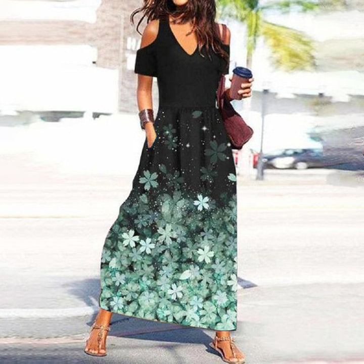 Dame blomsterprint maxi kjole Stilla