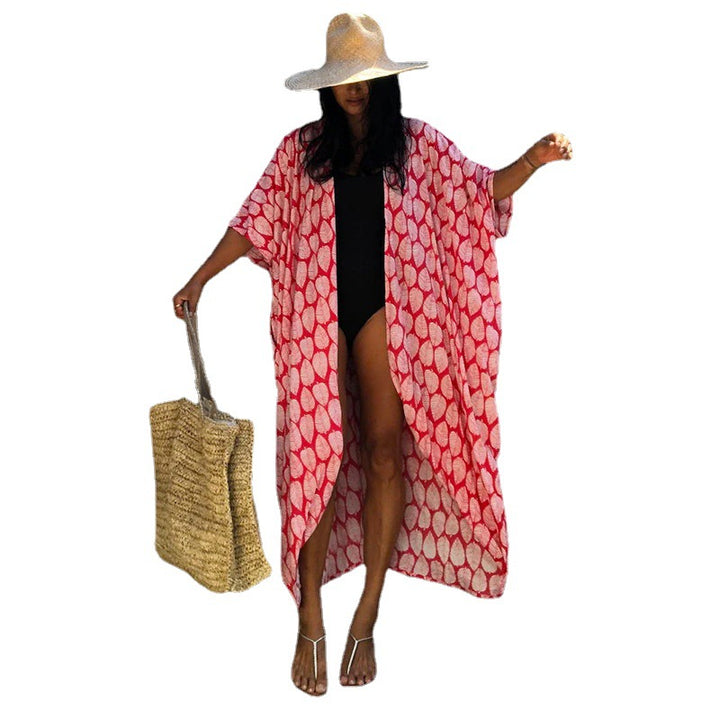 Dame Strandkimono med moderne snit og luftigt fit Stilla