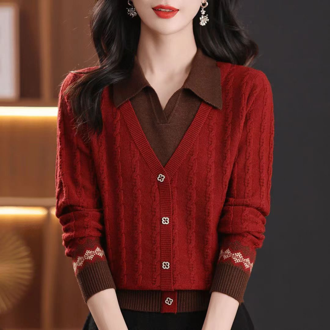 Kvinder elegant cardigan med V-hals Stilla