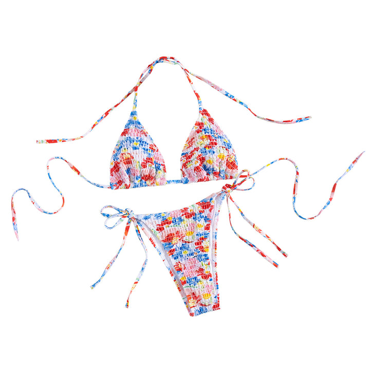 Dame Bikini sæt med farverig mønsterblanding Skovae
