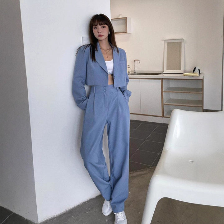 Kvinders elegante og moderne blazer-bukser sæt Stilla