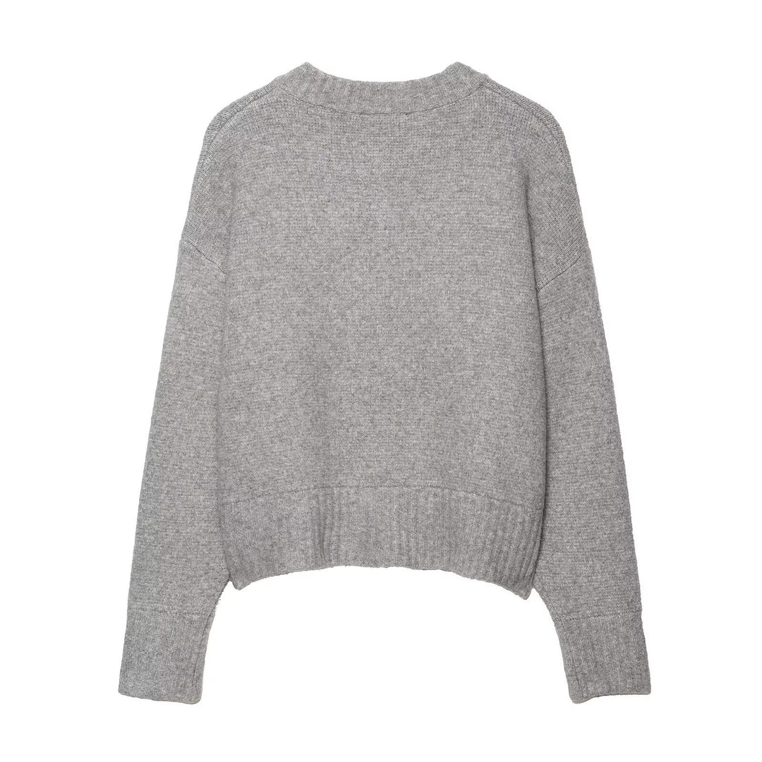 Dame afslappet strik cardigan med knapdetaljer Stilla