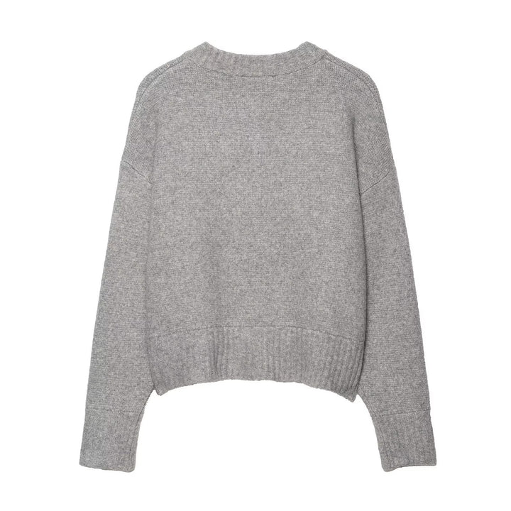 Dame afslappet strik cardigan med knapdetaljer Stilla