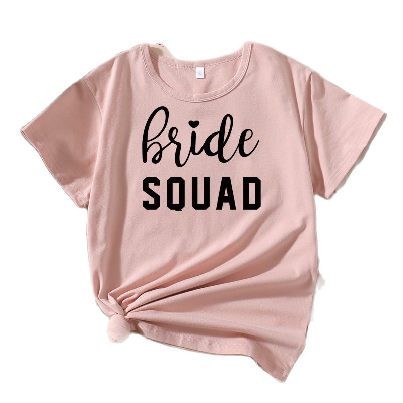 Kvinder Fritid Brudetribe Grafik T-shirt Stilla
