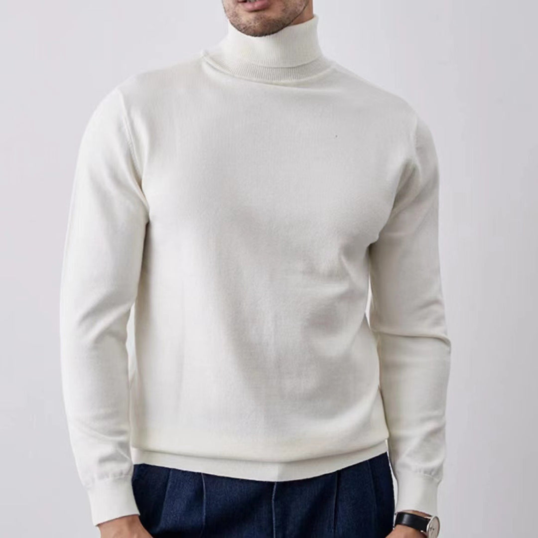 Stilla | Rullekrave sweater Slim Fit Blød Åndbar Bomuldsblanding Ribkant
