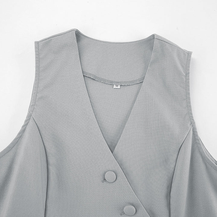 Dame elegant jakkesæt med figursyet blazer og brede bukser Stilla