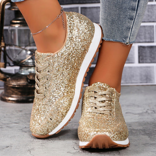 Dame Glitrende Sneakers med åndbar sål Stilla