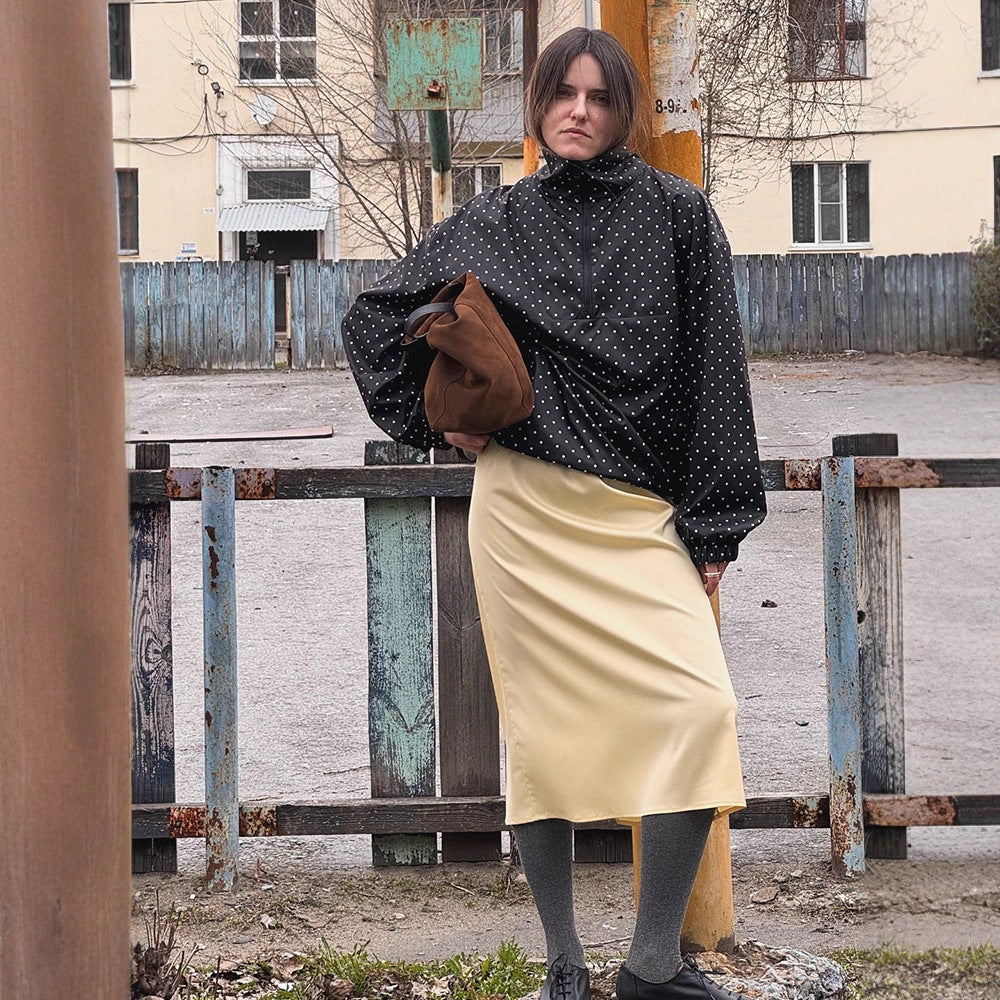Dame Oversized Regnjakke med Pletter Stilla