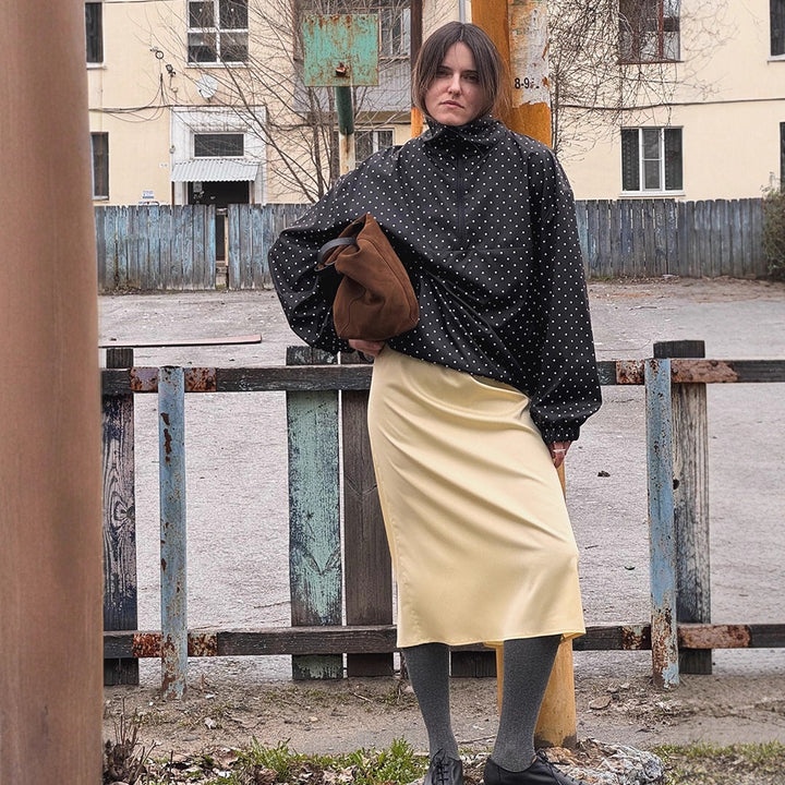 Dame Oversized Regnjakke med Pletter Stilla