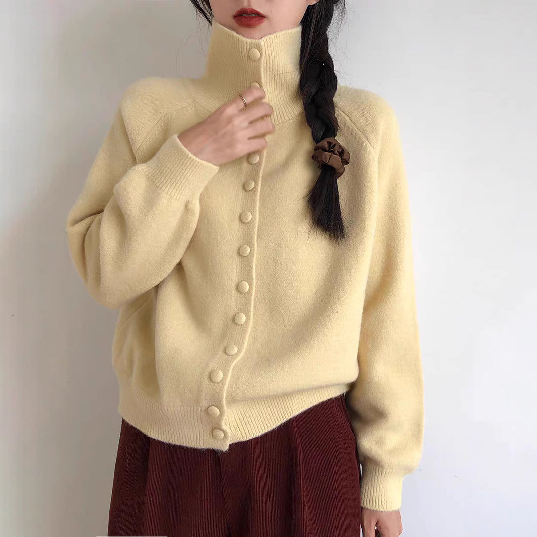 Dame moderigtig cardigan med knapdetaljer Stilla