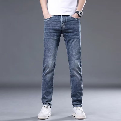 Herrer Slim-Fit Denim-Jeans med moderne vask og praktisk snit Stilla
