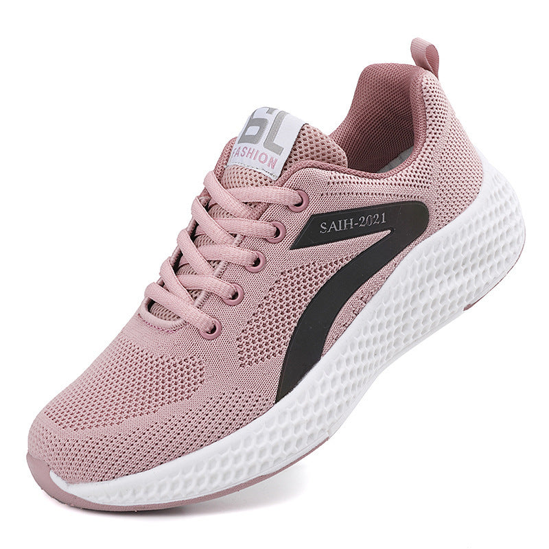 Dame nan sømløs strik-sneaker med elastisk indgang, vaffel-mellemsål og anatomisk komfortfodbund Skovae