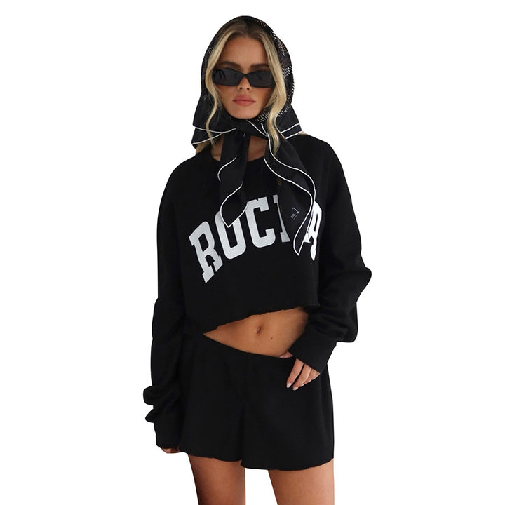 Femme Casual Crop Top og Skort Sæt Stilla