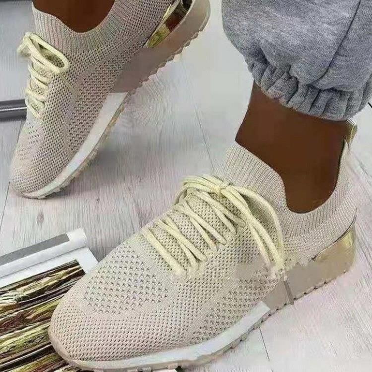 Dame Åndbar Lifestyle Sneakers med højt fleksibelt strikoverdel og skridsikker sål Stilla