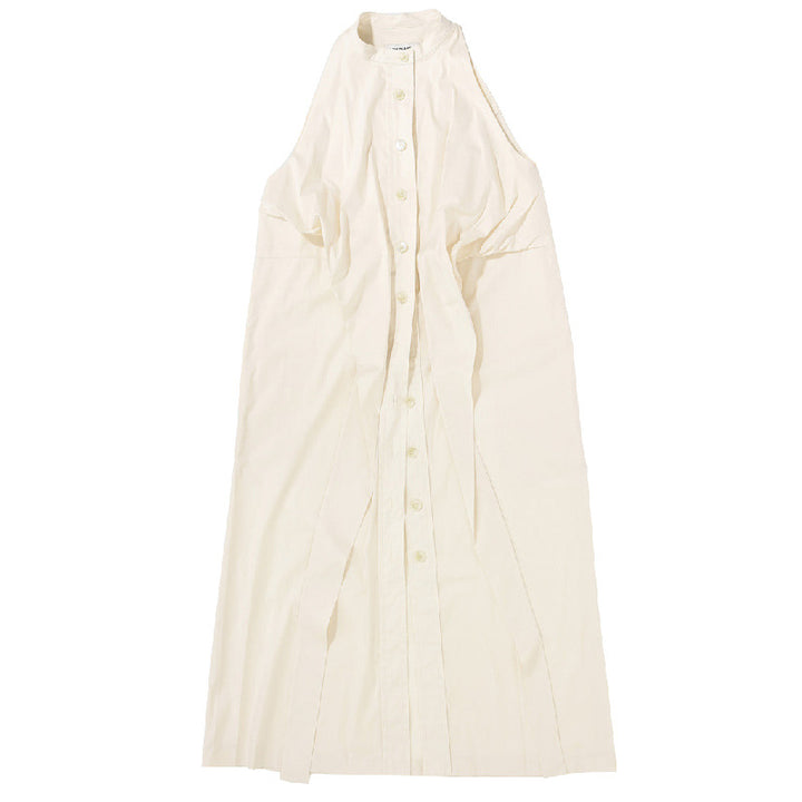 Dame Elegant Maxi Kjole med Bindesign og Knapliste Stilla