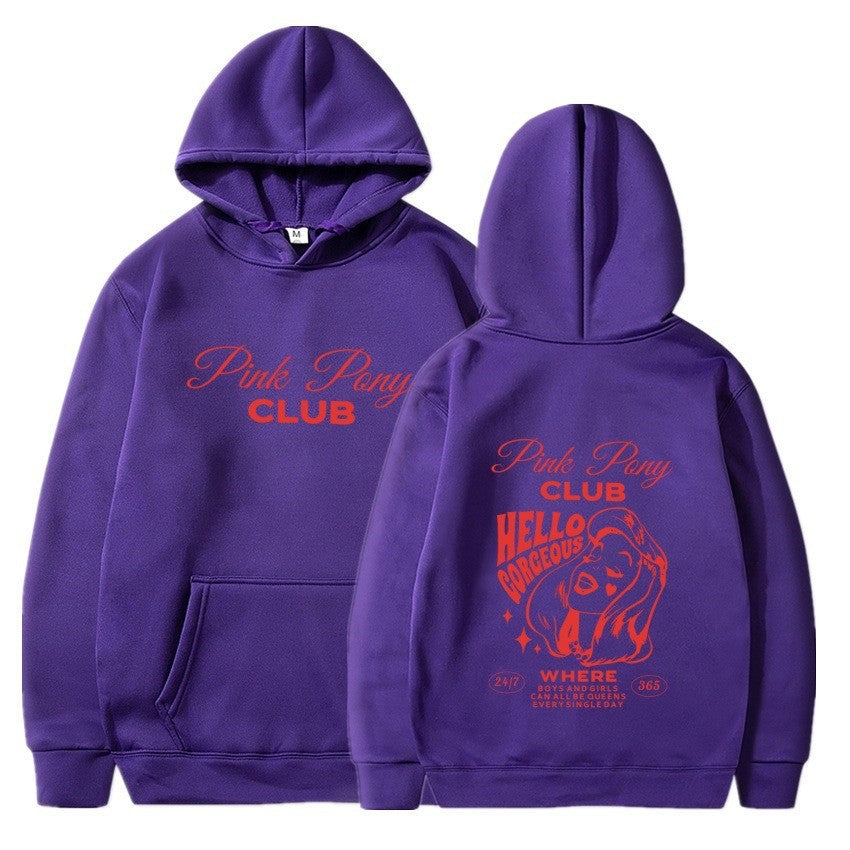 Dame hoodie med kreativ grafisk design Skovae
