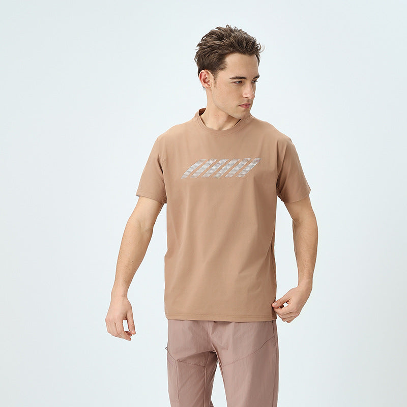 Herre Sportiv Funktion T-Shirt med åndbare egenskaber Stilla