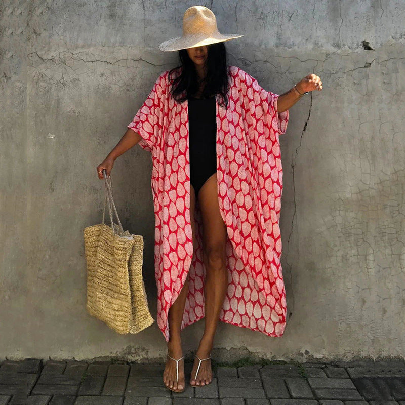 Dame Relaxed Fit Bindebånd Strandkjole Stilla