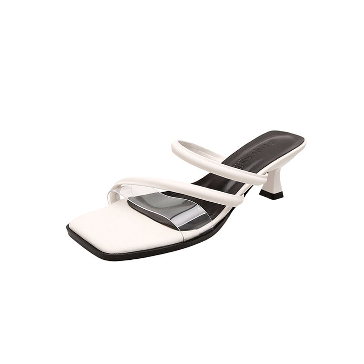 Dame elegante transparente sandaler med hæl Stilla