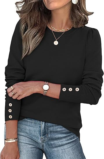 Kvinders afslappede sweater med knapdetaljer Stilla