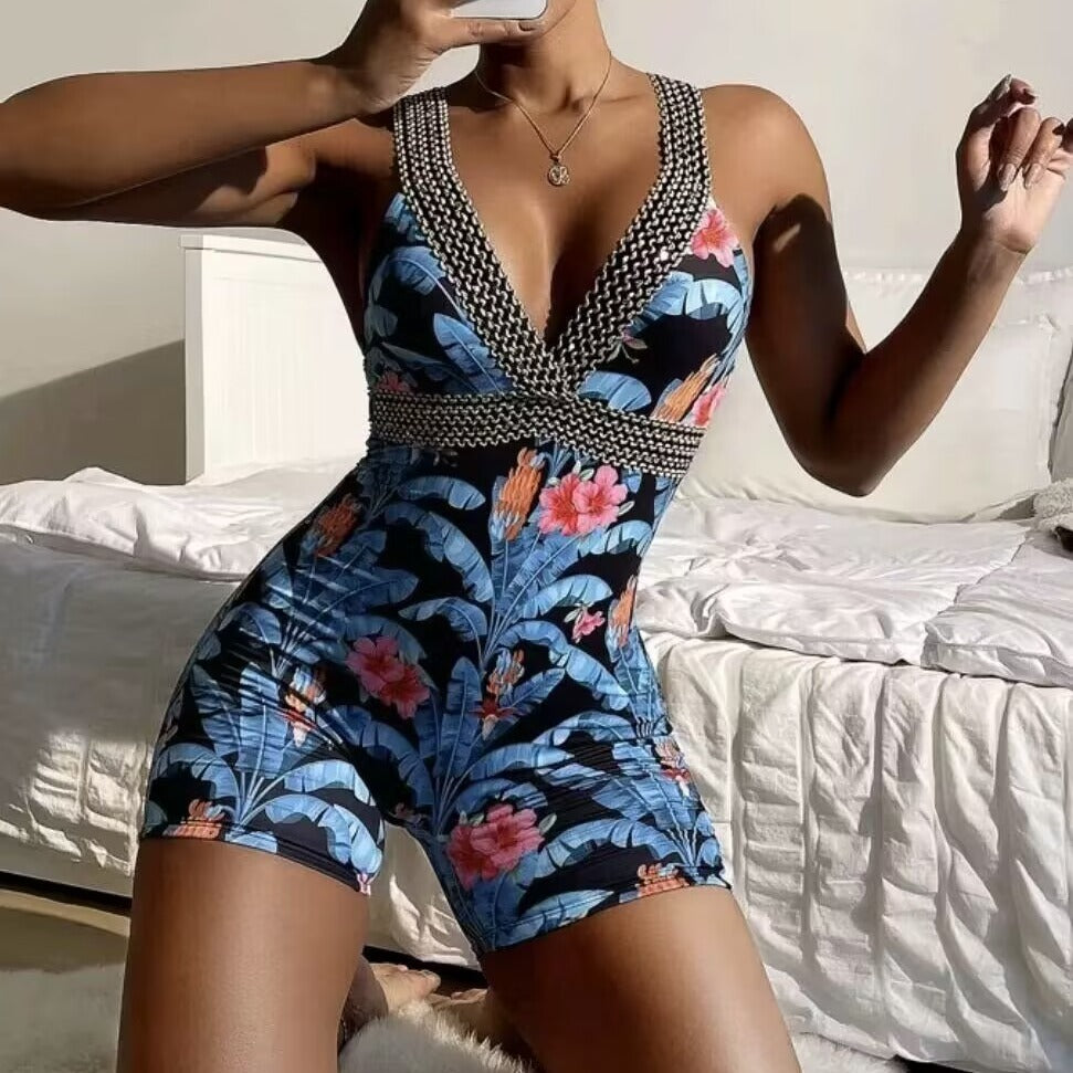 Dame blomstertryk playsuit Stilla