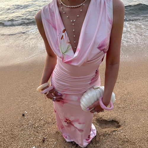Femme Elegant Raffineret Maxikjole Stilla