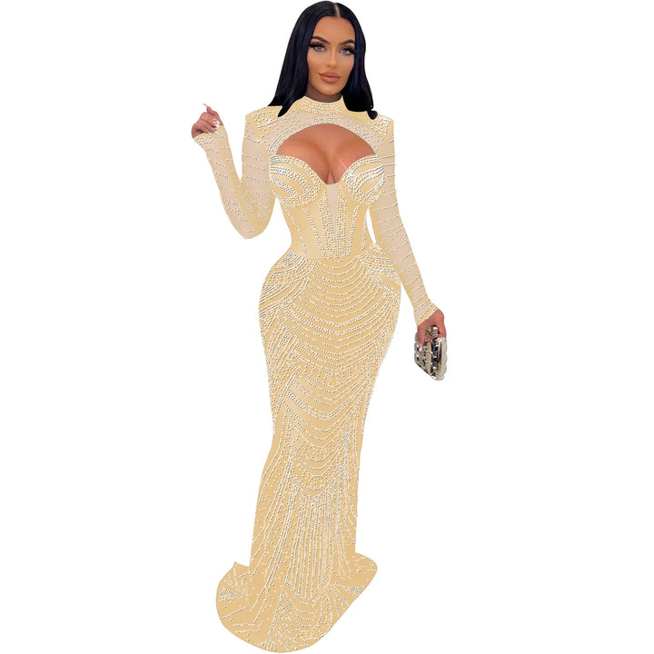 Damer Glamourøst Aftenkjole med Cut-Out-design og Rhinestone dekorationer Stilla