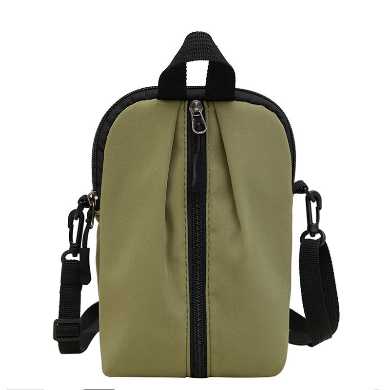 Dame Compact Crossbody Bag med lynlås Stilla