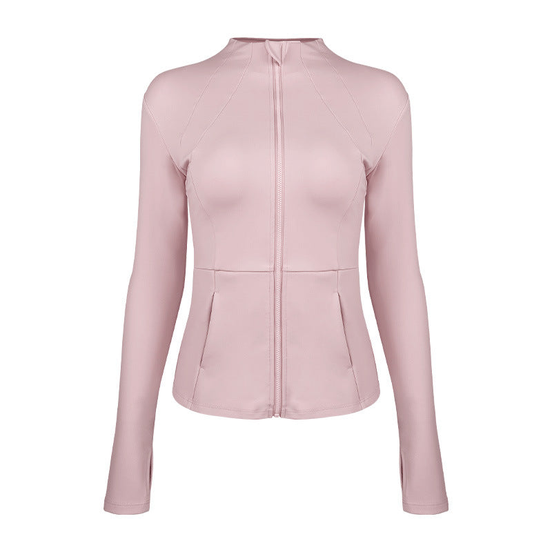 Dame sporty funktionel jakke med elegant snit og praktiske lynlåslommer Stilla