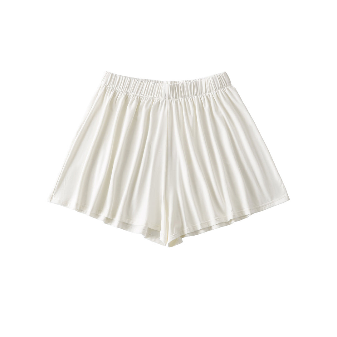 Dame afslappede shorts med elastisk talje og svajende kant Stilla