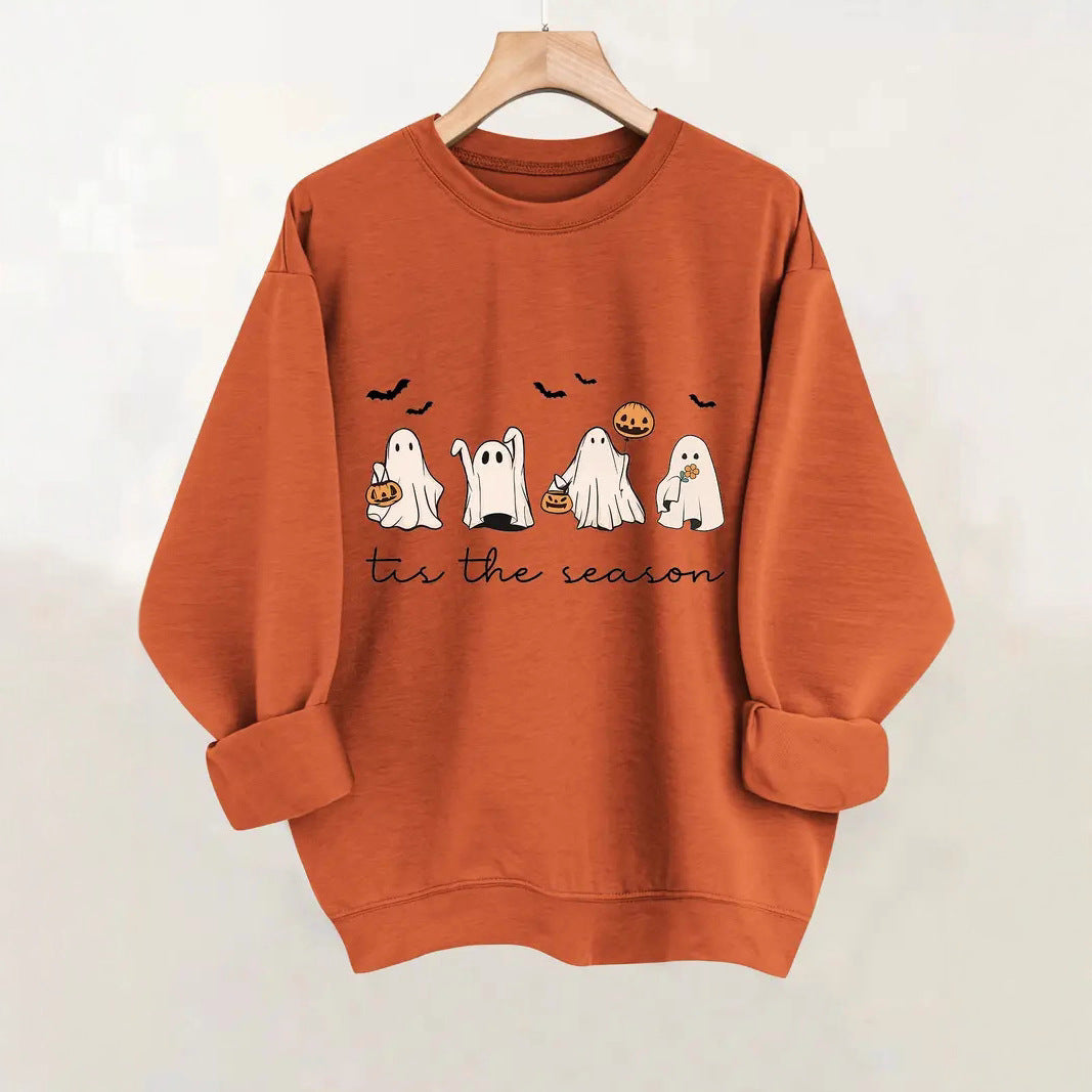 Kvinders sweatshirt med muntert Halloween-motiv og afslappet snit Stilla