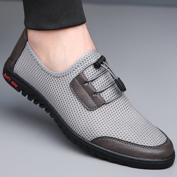 Herrer Åndbare Fritids-Sneakers med fleksibelt netdesign og skridsikker sål Stilla
