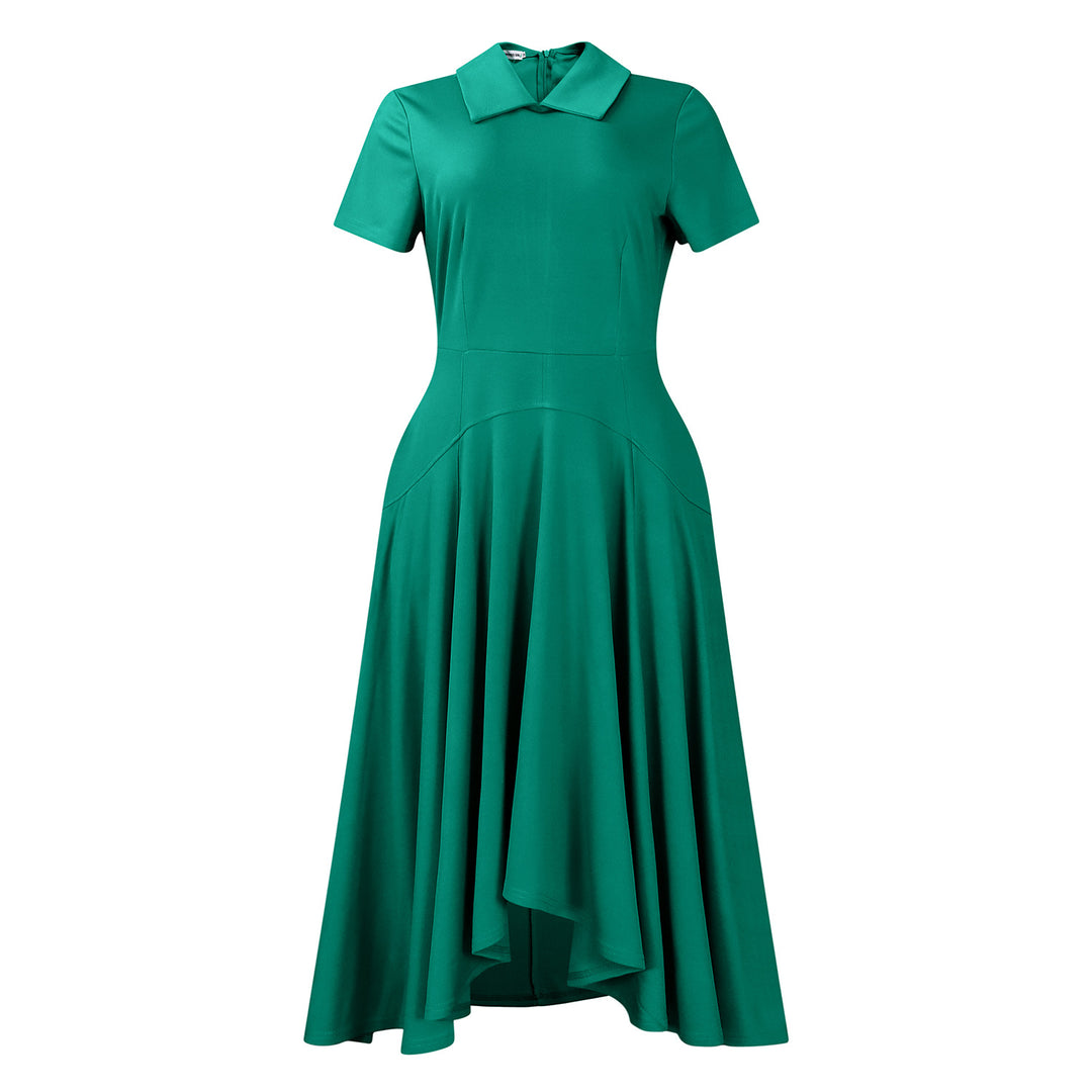 Dame Midikjole med afslappet polokrave og elegant svaj Stilla